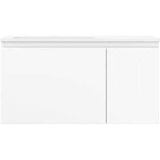 Koupelnová skříňka Mexen Orio 90 cm s umyvadlem Otis vlevo, 1S, 1D, matná bílá - 91A13-09047-3-BBFF01-W18L01