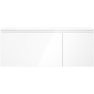 Mexen Orio szafka łazienkowa 120 cm z umywalką Otis lewą, 1S, 1D, biała połysk - 91A13-12047-3-BBFF00-W18L00