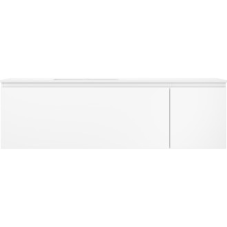 Koupelnová skříňka Mexen Orio 160 cm s umyvadlem Otis vlevo, 1S, 1D, matná bílá - 91A13-16047-3-BBFF01-W18L01