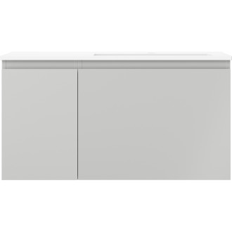 Koupelnová skříňka Mexen Orio 90 cm s umyvadlem Otis pravé, 1S, 1D, matná šedá/matná bílá - 91A13-09047-3-BBFF62-W18P01