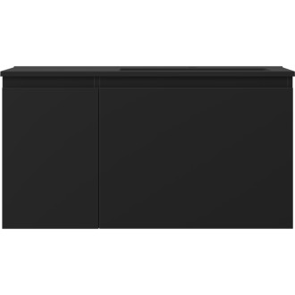 Mexen Orio szafka łazienkowa 90 cm z umywalką Otis prawą, 1S, 1D, czarna mat - 91A13-09047-3-BBFF71-W18P71