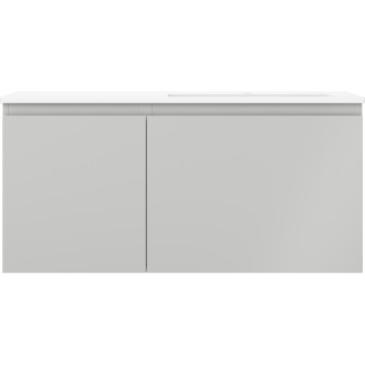 Koupelnová skříňka Mexen Orio 100 cm s umyvadlem Otis pravé, 1S, 1D, matná šedá/matná bílá - 91A13-10047-3-BBFF62-W18P01