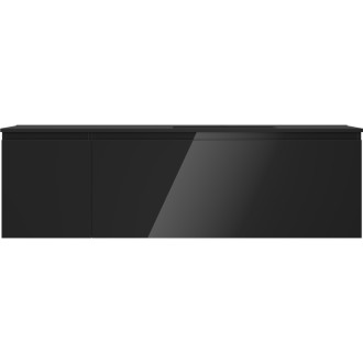 Mexen Orio szafka łazienkowa 160 cm z umywalką Otis prawą, 1S, 1D, czarna połysk/czarna mat - 91A13-16047-3-BBFF70-W18P71