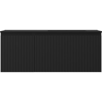 Mexen Rivel szafka łazienkowa 120 cm z umywalką Otis prawą, 1S, 1D, ryflowana, czarna mat - 91A23-12047-3-BBFF71-W18P71