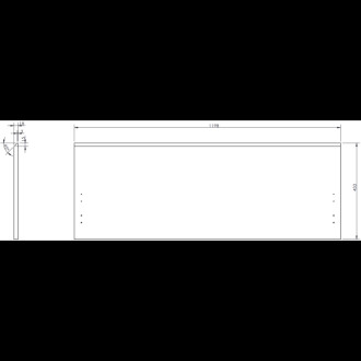 Koupelnová skříňka Mexen Rivel 160 cm s umyvadlem Otis pravým, 1S, 1D, drážkovaná, grafit/matná bílá - 91A23-16047-3-BBFF66-W18P01