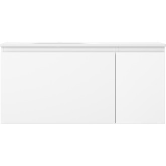 Koupelnová skříňka Mexen Orio 100 cm s umyvadlem Vela vlevo, 1S, 1D, matná bílá - 91A13-10047-3-BBFF01-W23L01