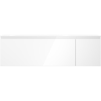 Koupelnová skříňka Mexen Orio 160 cm s levým umyvadlem Vela, 1S, 1D, bílý lesk - 91A13-16047-3-BBFF00-W23L00