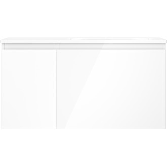 Koupelnová skříňka Mexen Orio 90 cm s umyvadlem Vela pravá, 1S, 1D, lesklá bílá - 91A13-09047-3-BBFF00-W23P00