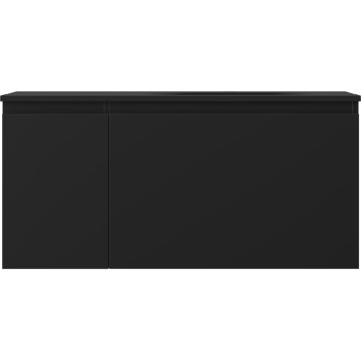 Mexen Orio szafka łazienkowa 100 cm z umywalką Vela prawą, 1S, 1D, czarna mat - 91A13-10047-3-BBFF71-W23P71