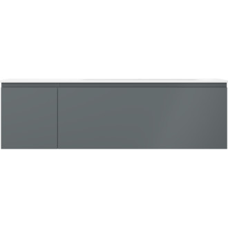 Koupelnová skříňka Mexen Orio 160 cm s umyvadlem Vela pravé, 1S, 1D, grafit matný/bílá matná - 91A13-16047-3-BBFF66-W23P01