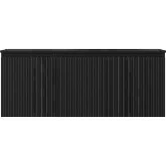 Mexen Rivel szafka łazienkowa 120 cm z umywalką Vela prawą, 1S, 1D, ryflowana, czarna mat - 91A23-12047-3-BBFF71-W23P71