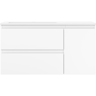 Koupelnová skříňka Mexen Orio 90 cm s umyvadlem Otis vlevo, 2S, 1D, matná bílá - 91A13-09047-3-BBFFF01-W18L01