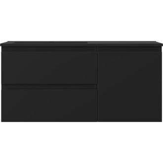 Mexen Orio szafka łazienkowa 100 cm z umywalką Otis lewą, 2S, 1D, czarna mat - 91A13-10047-3-BBFFF71-W18L71