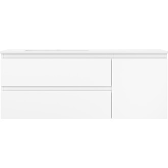 Koupelnová skříňka Mexen Orio 120 cm s umyvadlem Otis vlevo, 2S, 1D, matná bílá - 91A13-12047-3-BBFFF01-W18L01