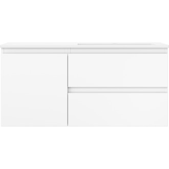 Koupelnová skříňka Mexen Orio 100 cm s umyvadlem Otis pravé, 2S, 1D, matná bílá - 91A13-10047-3-BBFFF01-W18P01