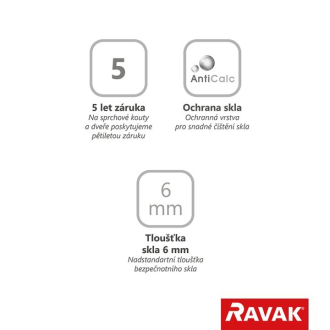 Ravak SMPS-100 L chrom+Transparent 9SLA0A00Z1