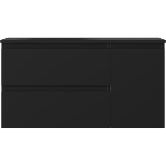 Mexen Orio szafka łazienkowa 90 cm z umywalką Vela lewą, 2S, 1D, czarna mat - 91A13-09047-3-BBFFF71-W23L71