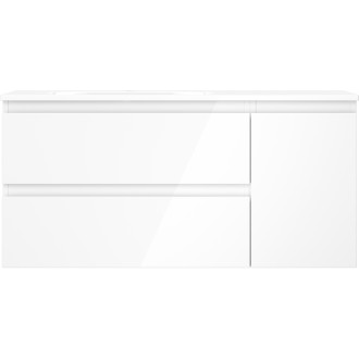 Mexen Orio koupelnová skříňka 100 cm s levým umyvadlem Vela, 2S, 1D, bílý lesk - 91A13-10047-3-BBFFF00-W23L00