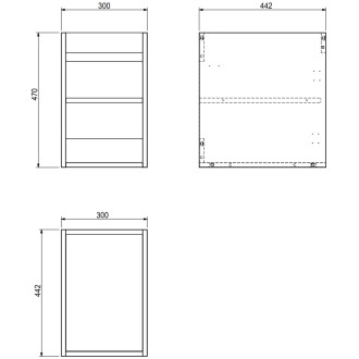 Koupelnová skříňka Mexen Orio 100 cm s levým umyvadlem Vela, 2S, 1D, matný grafit/matná bílá - 91A13-10047-3-BBFFF66-W23L01