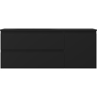 Mexen Orio szafka łazienkowa 120 cm z umywalką Vela lewą, 2S, 1D, czarna mat - 91A13-12047-3-BBFFF71-W23L71