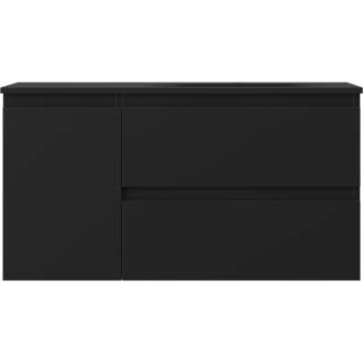 Mexen Orio szafka łazienkowa 90 cm z umywalką Vela prawą, 2S, 1D, czarna mat - 91A13-09047-3-BBFFF71-W23P71