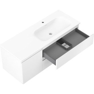 Koupelnová skříňka Mexen Orio 120 cm s umyvadlem Vela pravá, 2S, 1D, matná bílá - 91A13-12047-3-BBFFFF01-W23P01