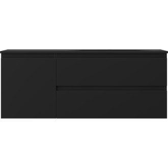 Mexen Orio szafka łazienkowa 120 cm z umywalką Vela prawą, 2S, 1D, czarna mat - 91A13-12047-3-BBFFF71-W23P71