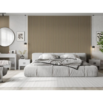 Akustické stěnové lamely Mexen Lam-F 275 x 30 cm, 8mm plsť, technická dýha, pískový dub - S105-275307-3015-001