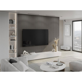 Nástěnné lamely Mexen Lam-B 275 x 30 cm, 4mm HDF deska, technická dýha, ocelový dub - S100-275307-3015-006