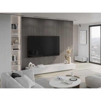 Nástěnné lamely Mexen Lam-B 275 x 30 cm, 4mm HDF deska, technická dýha, stříbrný dub - S100-275307-3015-007