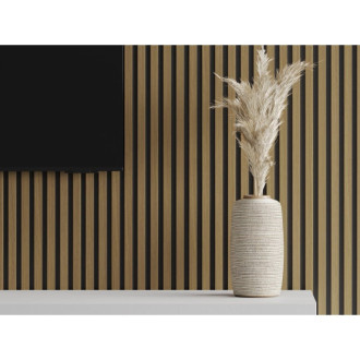 Nástěnné lamely Mexen Lam-B 275 x 30 cm, 4mm HDF deska, technická dýha, Golden Teak - S100-275307-3015-014