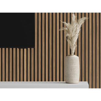 Nástěnné lamely Mexen Lam-B 275 x 30 cm, 4mm HDF deska, technická dýha, světlý ořech - S100-275307-3015-017