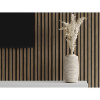 Nástěnné lamely Mexen Lam-B 275 x 30 cm, 4mm HDF deska, technická dýha, ořech Cocoa - S100-275307-3015-018