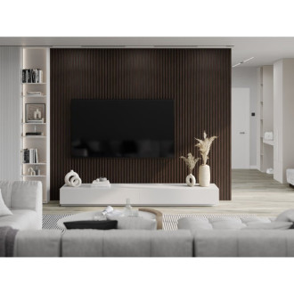 Nástěnné lamely Mexen Lam-B 275 x 30 cm, 4mm HDF deska, technická dýha, hnědý eben - S100-275307-3015-022