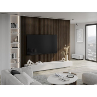 Nástěnné lamely Mexen Lam-B 275 x 30 cm, 4mm HDF deska, technická dýha, pálený ořech - S100-275307-3015-024