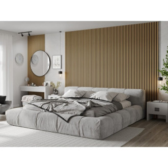 Akustické stěnové lamely Mexen Lam-F 275 x 30 cm, 8mm plsť, technická dýha, Zlatý dub - S105-275307-3015-003