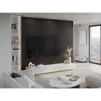 Akustické nástěnné lamely Mexen Lam-F 275 x 30 cm, 8mm plsť, technická dýha, ořech stříbrný - S105-275307-3015-009