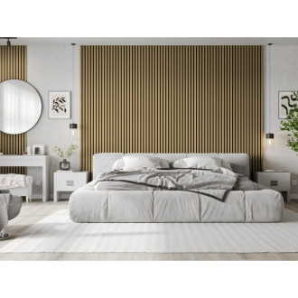 Akustické stěnové lamely Mexen Lam-F 275 x 30 cm, 8mm plsť, technická dýha, přírodní bambus - S105-275307-3015-011