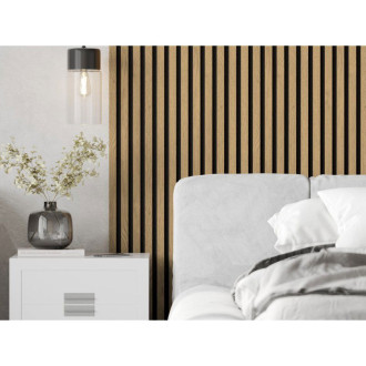 Akustické stěnové lamely Mexen Lam-F 275 x 30 cm, 8mm plsť, technická dýha, Classic Pine - S105-275307-3015-012