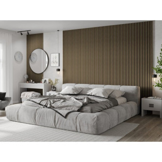 Akustické nástěnné lamely Mexen Lam-F 275 x 30 cm, 8mm plsť, technická dýha, ořech lněný - S105-275307-3015-015