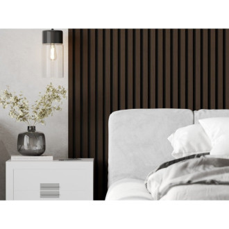 Akustické nástěnné lamely Mexen Lam-F 275 x 30 cm, 8mm plsť, technická dýha, ořech palisandr - S105-275307-3015-021