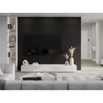 Akustické stěnové lamely Mexen Lam-F 275 x 30 cm, 8mm plsť, technická dýha, černý eben - S105-275307-3015-023