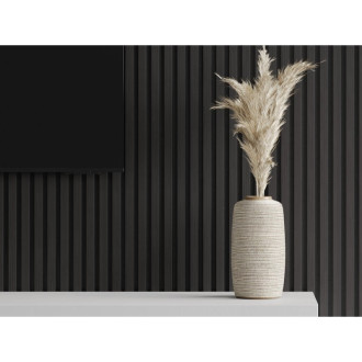 Akustické stěnové lamely Mexen Lam-F 275 x 30 cm, 8mm plsť, technická dýha, černý eben - S105-275307-3015-023