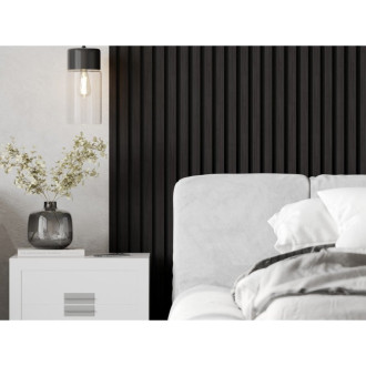 Akustické stěnové lamely Mexen Lam-F 275 x 30 cm, 8mm plsť, technická dýha, černý eben - S105-275307-3015-023