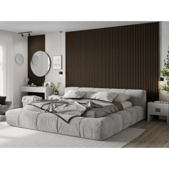 Akustické stěnové lamely Mexen Lam-F 275 x 30 cm, 8mm plsť, technická dýha, pálený ořech - S105-275307-3015-024