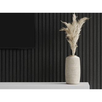 Akustické stěnové lamely Mexen Lam-F 275 x 30 cm, 8mm plsť, technická dýha, stříbrně černý dub - S105-275307-3015-025