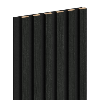 Akustické stěnové lamely Mexen Lam-F 275 x 30 cm, 8mm plsť, technická dýha, stříbrně černý dub - S105-275307-3015-025