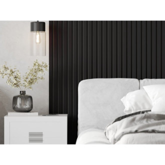 Nástěnné lamely Mexen Lam-B 275 x 31,5 cm, 4mm HDF deska, černý lesk - S100-275317-2812-055