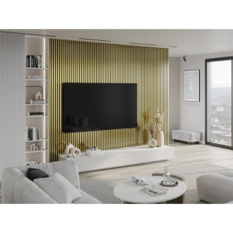 Nástěnné lamely Mexen Lam-B 275 x 31,5 cm, 4mm HDF deska, zlatá - S100-275317-2812-057