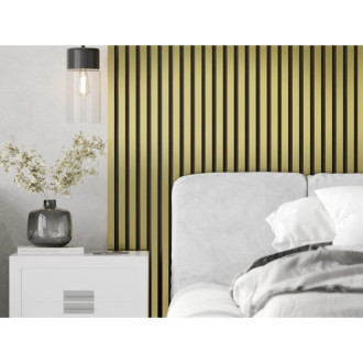 Nástěnné lamely Mexen Lam-B 275 x 31,5 cm, 4mm HDF deska, zlatá - S100-275317-2812-057